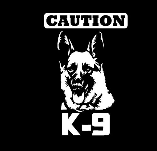 Dog Love Police Service Canine Caution Working K-9 Bumper Sticker