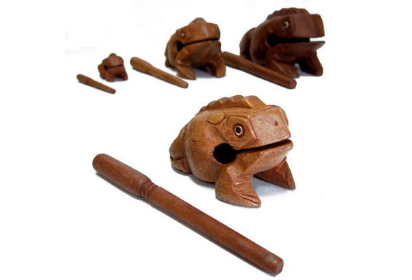 Musical Instrument Tone Block,1Pcs Viaste 5 Wood Frog Guiro Rasp