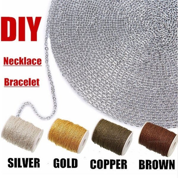5m Cable Open Link Iron Metal Craft Chain Jewelry Making Supplies Various  Colors