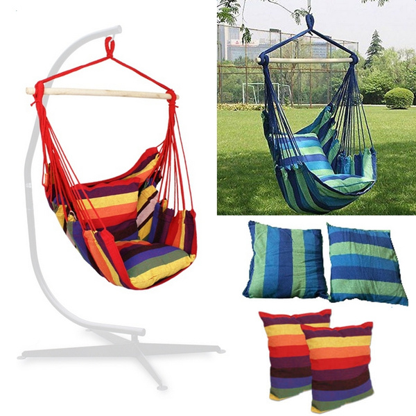 Hammock Hanging Rope Chair Porch Swing Seat Outdoor Camping Portable Patio New 