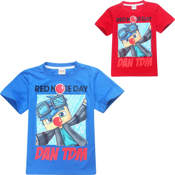 Games Roblox Red Nose Day Dantdm Dan Tdm Kids T Shirt Clothing Children Tees Boys Girls T Shirt Tops Unisex Clothes Great Gift Wish - dantdm roblox roblox