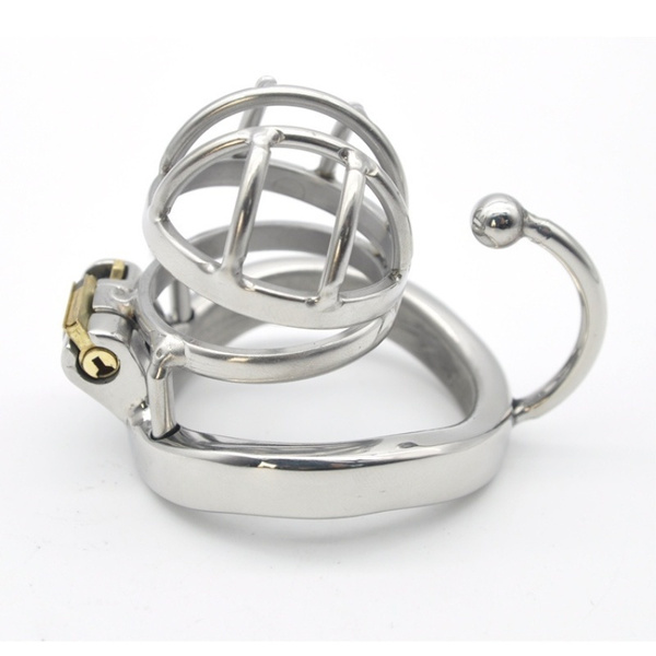 Stainless Steel Male Small Chastity Cage with Base Arc Ring Devices ...