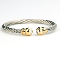 Charm Bracelet, Crystal Bracelet, stainless steel bracelets bangle wriswatch, twistcablebangle