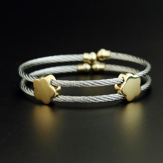 Steel, stainless steel bracelets bangle wriswatch, flowerjewelry, Jewelry