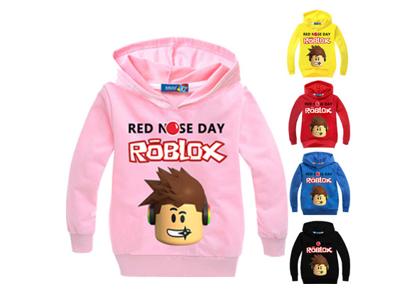 Roblox Red Nose Day Kids Hoodie Clothing Children Sweater Boys Girls Shirt Sweatshirt Tops Unisex Clothes Great Gift Wish - 2018 new kids roblox red nose day pullover hooded sweatshirt