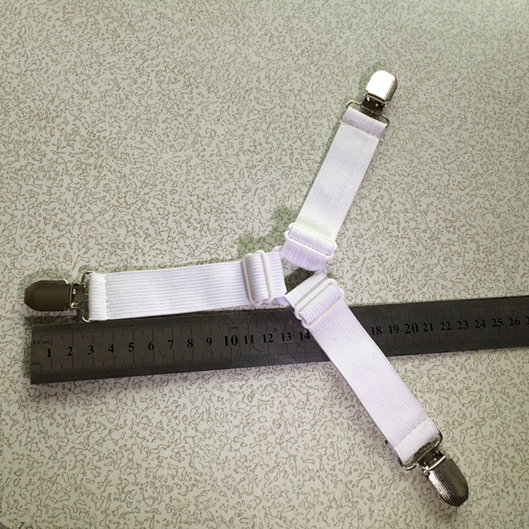 4PCS Triangle Bed Mattress Sheet Clips Grippers Straps Suspender Fastener Holder