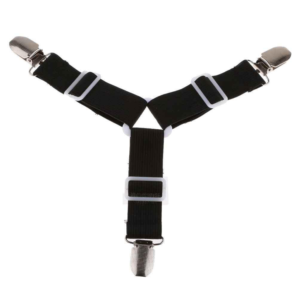 4PCS Triangle Bed Mattress Sheet Clips Grippers Straps Suspender Fastener Holder