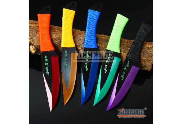 6PC 6.75 STAR WAR Super Sharp Assorted Technicolor Throwing Knife