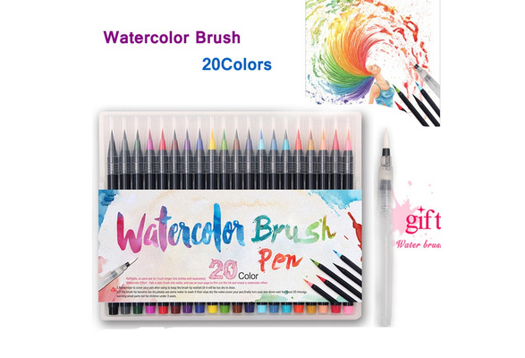 Watercolor Brush Pens - 20 Colors