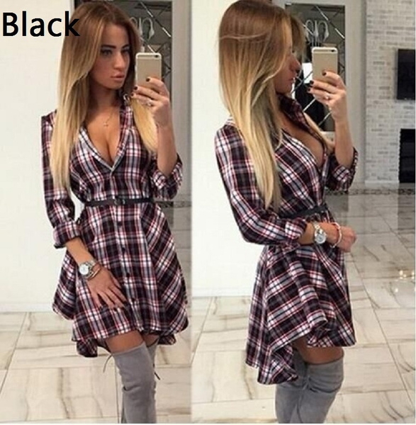 plaid skater dress