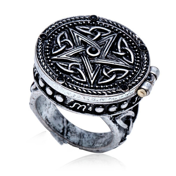 Vintage Jewelry Supernatural Dean Sam Pentacle Tattoo Box Ring | Wish Vintage Jewelry Supernatural Dean Sam Pentacle Tattoo Box Ring | Wish