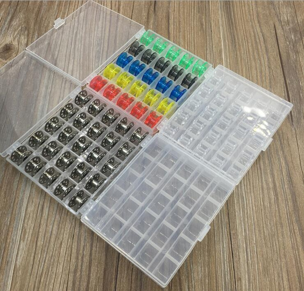 New Sewing Machine Thread Empty Bobbins With Box for Janome Storage Case Spools