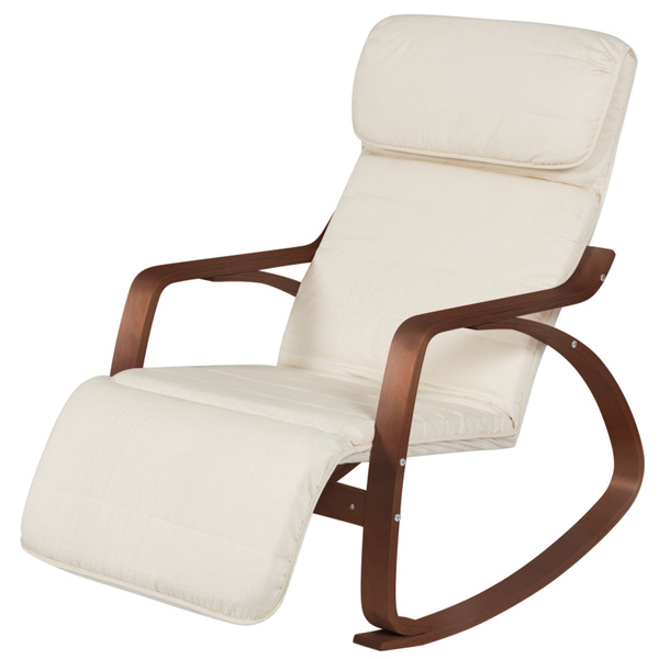 Rocking chair cheap with leg rest