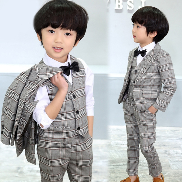Amazon.com: Baby Toddler Boys Children Winter Fall Clothes Outfit 2-8 Years  Old,3Pcs Business Suit+Shirt Tops+Trousers Set (1-2 Years Old, Black):  Clothing, Shoes & Jewelry