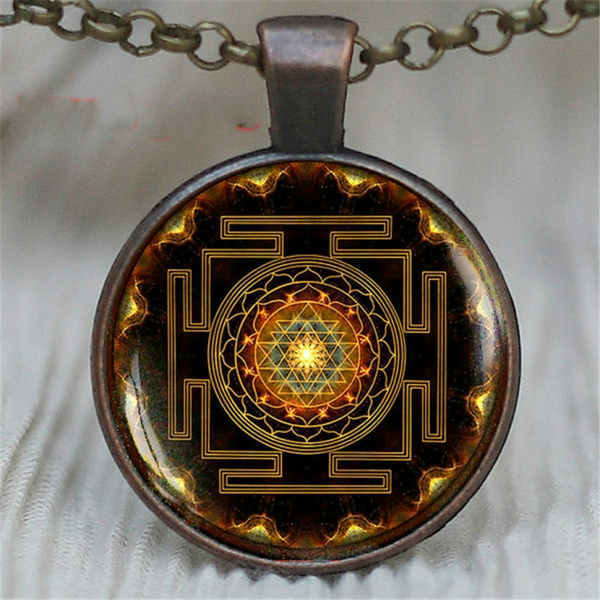 Sri Yantra Pendant, Sacred Geometry Jewelry, Sri Yantra Jewelry