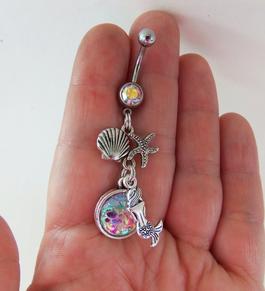 Mermaid hot sale belly ring