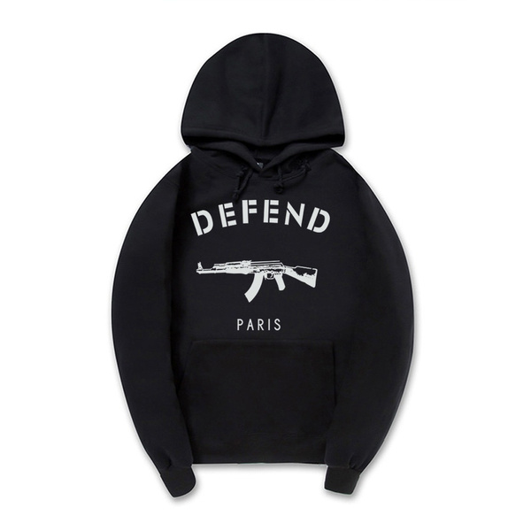 2018 Autumn Winter Men/Women Print Defend Paris AK47 Gun Stylish Sweat Shirts Hip Hop 3d Pullovers Hoodies | Wish