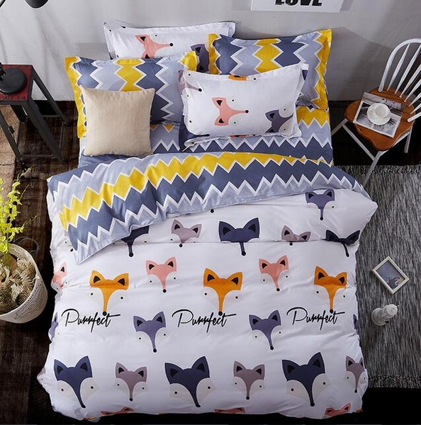 Fox Duvet Cover Quilt With Pillow, Fox Duvet Cover