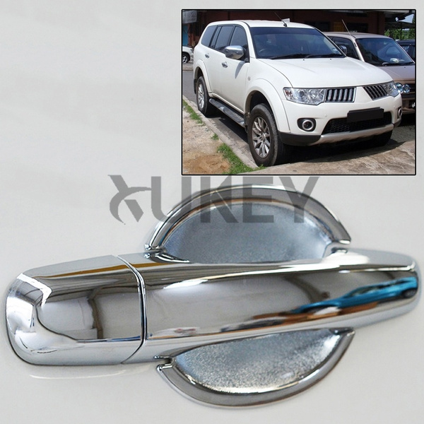 Chrome Door Handle + Bowl Cover Trim For Mitsubishi Pajero Sport