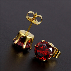goldplated, gold, Stud Earring, Earring