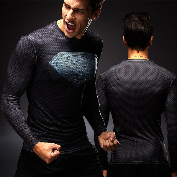 black superman compression shirt