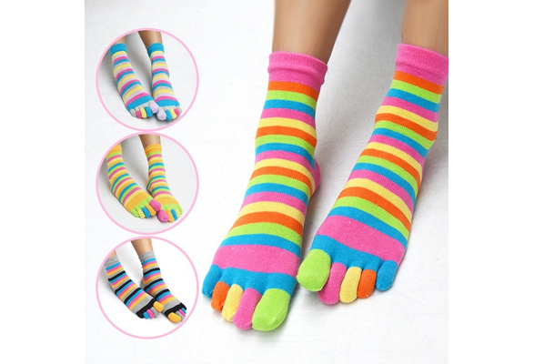2016 Neweat women  five fingers socks Massage Non Slip grip female Toe Sock 