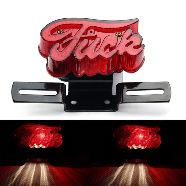 Universal Motorcycle Tail lights Rear License Plate Taillight For