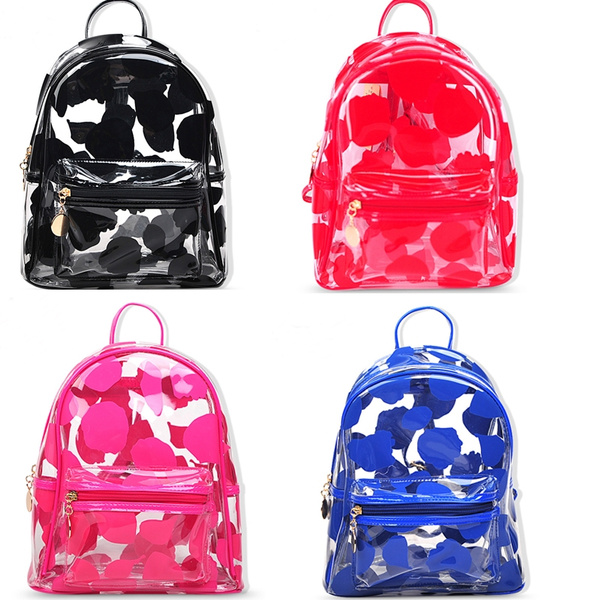 Clear backpack shop with designs