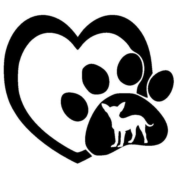 White 4.33.6in HERCHR Car Decals Reflective Cute Dog Paws Heart Shape Bumper Stickers