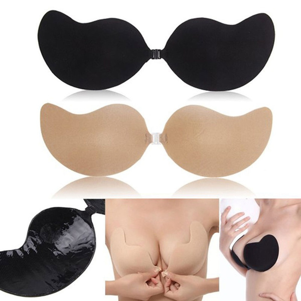 strapless silicone self adhesive bra backless