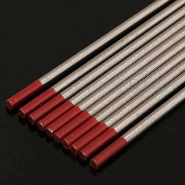 10Pcs TIG Welding Tungsten Electrodes Rod 2% Thoriated 1.6x150mm WT20 ...