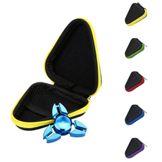 Gift For Fidget Hand Spinner Triangle Finger Toy Focus ADHD Autism Bag Box Case 