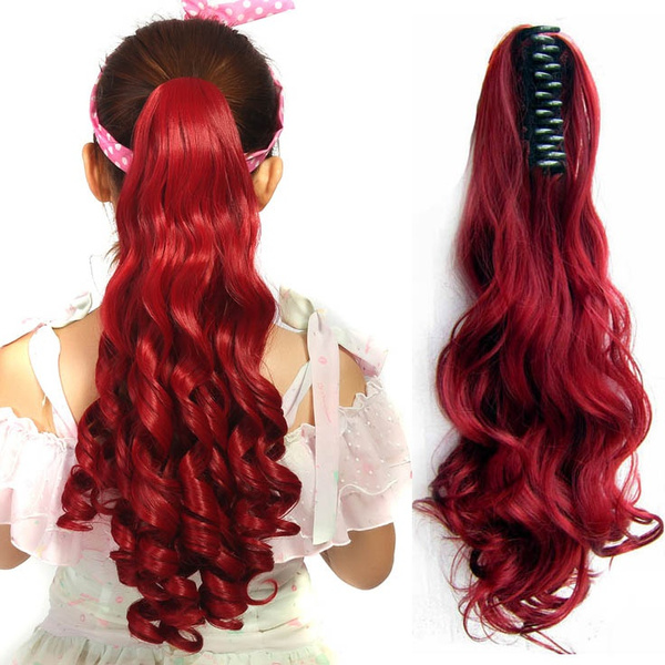 Long Hair Extensions in Red