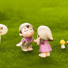 2Pcs/Set Cute Lovers Miniature Landscape Ornaments Garden Bonsai Dollhouse Decorations