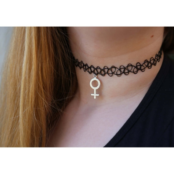 VENUS SYMBOL CHOKER Necklace: Feminist 