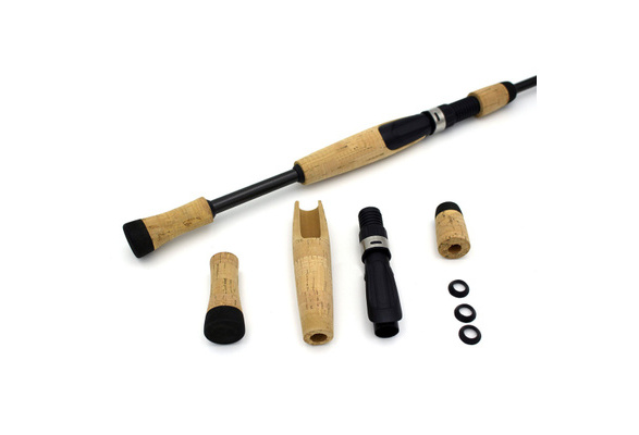 Composite Cork Spinning Fishing Rod Handle Split Handle Grips Replacement  Parts~