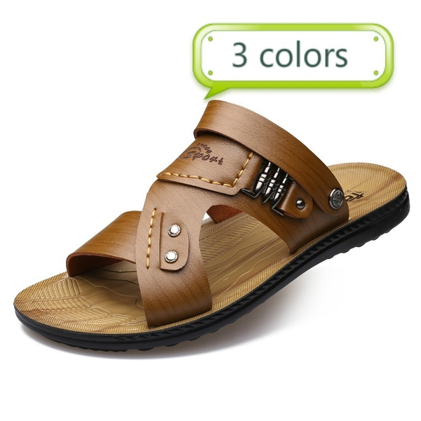 High quality leather hot sale sandals