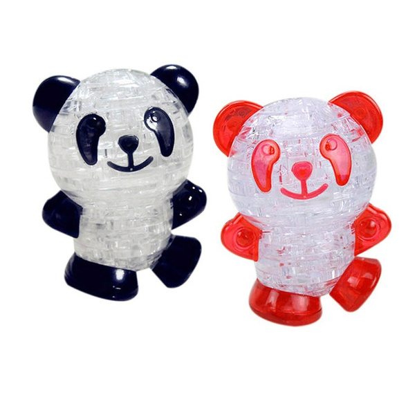Children's Furnish High Quality Intellectual Gadget Panda Gift Puzzle Diy  Crystal Toy Jigsaw 3D
