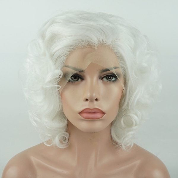 white short lace front wig