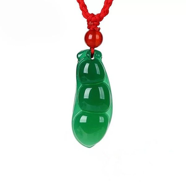 jade bean pendant