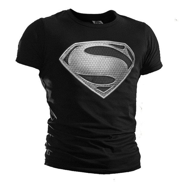 Superman t shirt on sale black and white