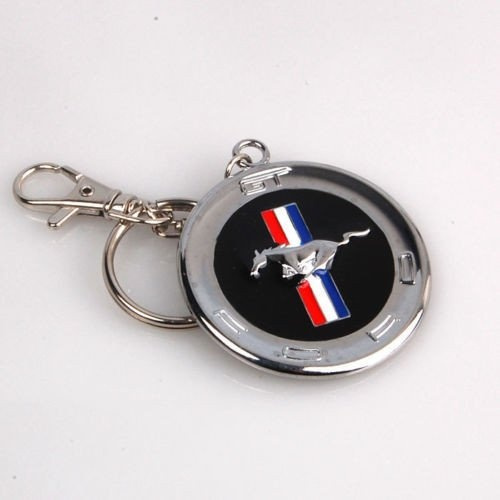 Details about   Genuine Ford Mustang Tribar Logo Metal Chrome Tear Drop Key Chain Ring Fob 