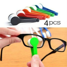 4pcs Fashion  Glasses Cleaning Cloth Tool  Microfiber Cleaner Brush Eyeglasses 