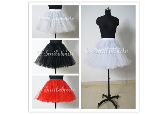 4 Colors Crystal Yarn  Cocktail Prom Crinoline Petticoat Slip Short Skirt TUTU 