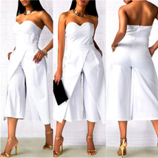 NEW Women Ladies Clubwear Summer Strapless Playsuit Bodycon Party Jumpsuit Romper Trousers Plus Size
