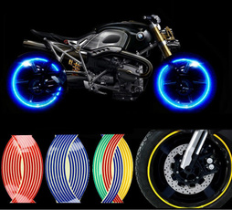 17'18" Motorcycle Styling Wheel Hub Rim Stripe Reflective Decal Stickers For YAMAHA HONDA SUZUKI