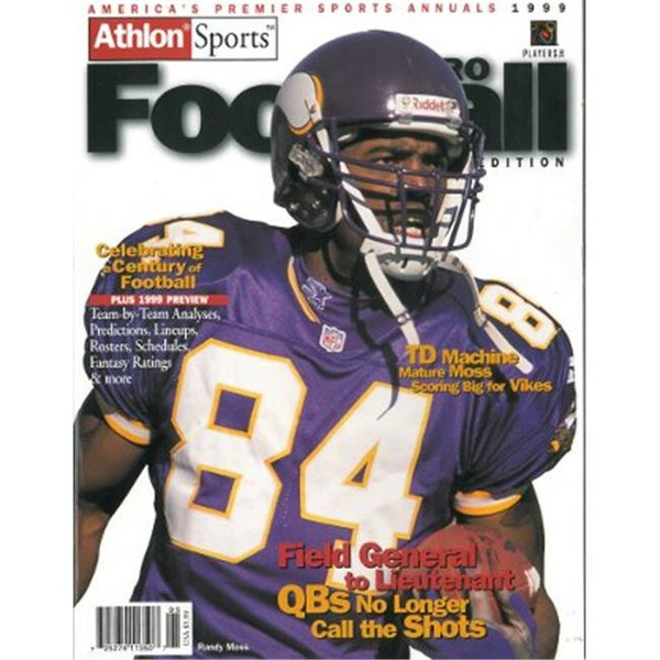 Athlon CTBL-012492 Randy Moss Unsigned Minnesota Vikings Sports 1999 NFL  Pro Football Preview Magazine