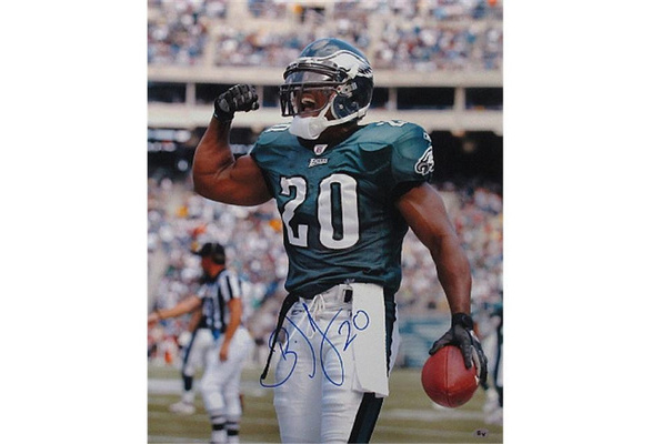 Athlon CTBL-018877 Brian Dawkins Signed Philadelphia Eagles Photo No.20 -  Vertical-Green Jersey-Flex - 16 x 20