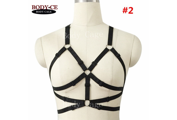 Women Body Harness Bra Elastic Adjustable Bra Punk Gothic Carnival