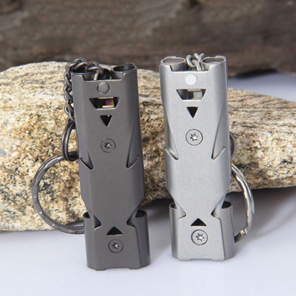 Stainless Whistle Double Tube Lifesaving Emergency SOS Outdoor Survival Whistle Stainless Whistle Double Tube Lifesaving Emergency SOS Outdoor Survival Whistle